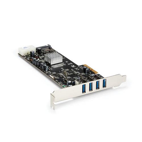 StarTech.com 4 Port Quad Bus PCIe USB3 Card with UASP PCI Cards 8STPEXUSB3S44V