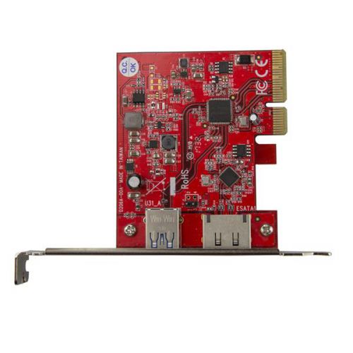 StarTech.com PCIe Card 2PT USB 3.1 10Gbps Plus eSATA PCI Cards 8STPEXUSB311A1E