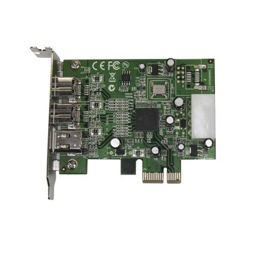 StarTech.com 3 Port 2b 1a LP 1394 PCIe FireWire Card PCI Cards 8STPEX1394B3LP
