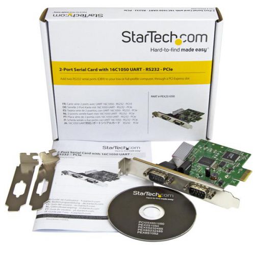 StarTech.com 2PT PCIe Serial Card with 16C1050 UART PCI Cards 8STPEX2S1050