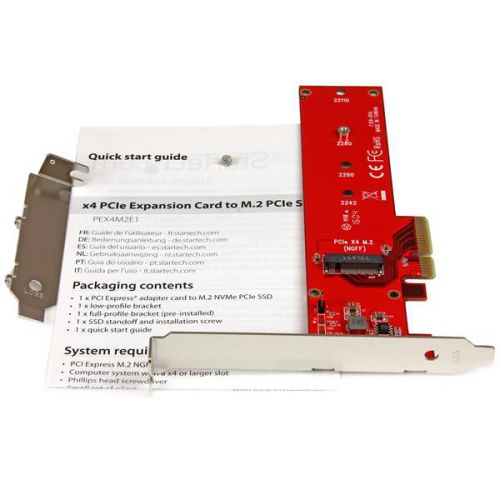 StarTech.com x4 PCI Express to M.2 PCIe SSD Adapter 8STPEX4M2E1