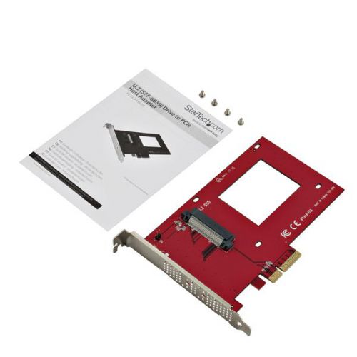 StarTech.com U.2 to PCIe Adapter 2.5 U.2 NVMe SSD PCI Cards 8STPEX4SFF8639
