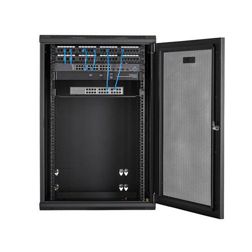 StarTech.com 18U Wall Mount Rack Cabinet with Hinge 8STRK1820WALHM Buy online at Office 5Star or contact us Tel 01594 810081 for assistance