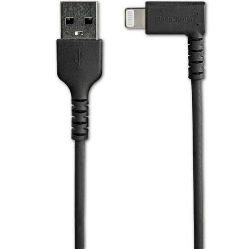 StarTech.com 2m Angled Lightning to USB Black Cable