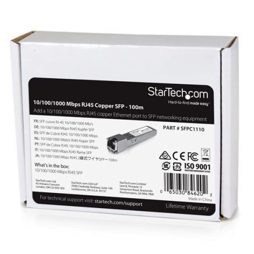 StarTech.com RJ45 GB Copper SFP 1000BaseT MiniGBIC