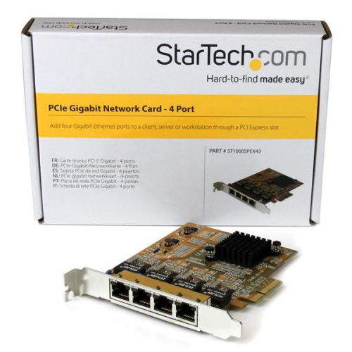 StarTech.com 4 Port PCIe Gigabit Network Adapter Card