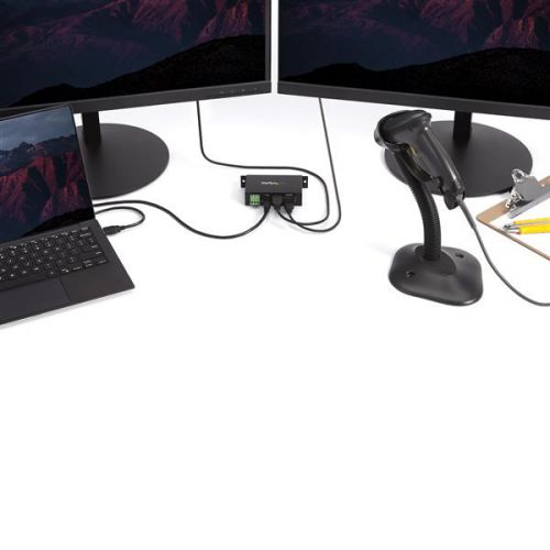 StarTech.com Mountable 4 Port Rugged Ind USB Hub ESD