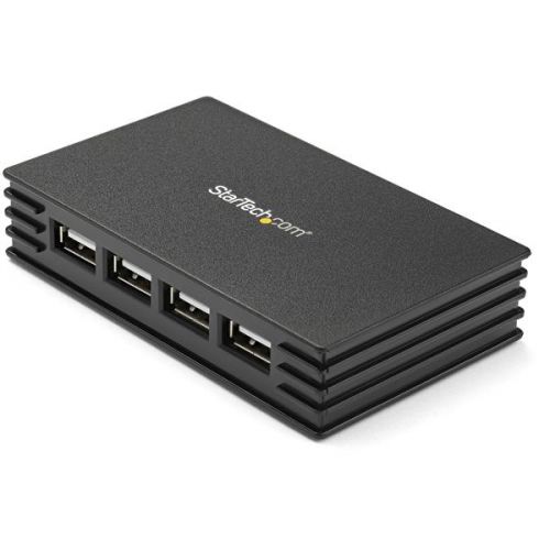 This TAA compliant 4 Port USB 2.0 Hub connects to one USB 2.0 port on a Mac or PC computer, adding four USB 2.0 ports - allowing you to maximize the number of high speed USB peripherals connected to your computer. The hub supports cascaded installation with other USB 2.0 hubs, supporting up to 127 USB 2.0 device connections - a scalable solution for connecting multiple USB devices to a single host computer.The 4 port hub includes a power adapter, but can be powered through USB bus connection to the host computer - allowing you to install the hub as needed without worrying about the availability of a power outlet.The USB 2.0 hub offers an attractive black casing that suits any operating environment and includes a 3ft USB 2.0 A/B male-male cable, for the connection between the hub and the host computer.