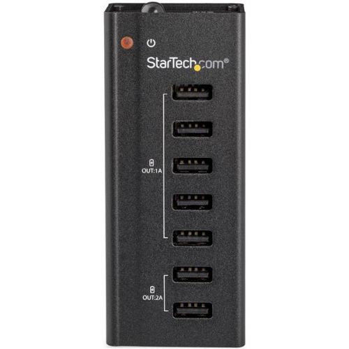 StarTech.com 7 Port USB Charging Station 5x1A 2x2A USB Hubs 8STST7C51224EU
