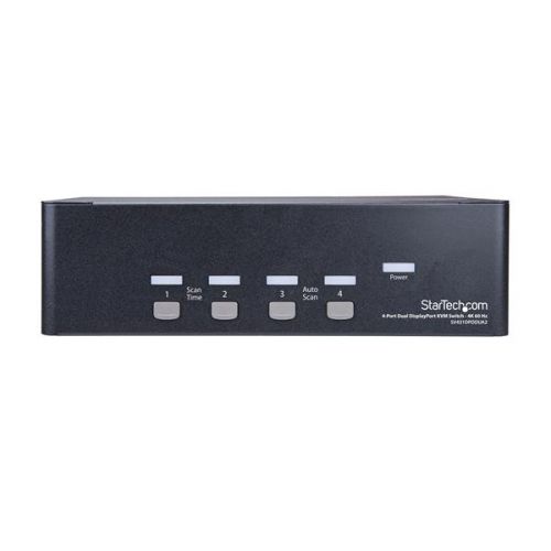 StarTech.com 4 Port Dual DisplayPort KVM Switch 4K60 External Computer Cables 8STSV431DPDDUA2