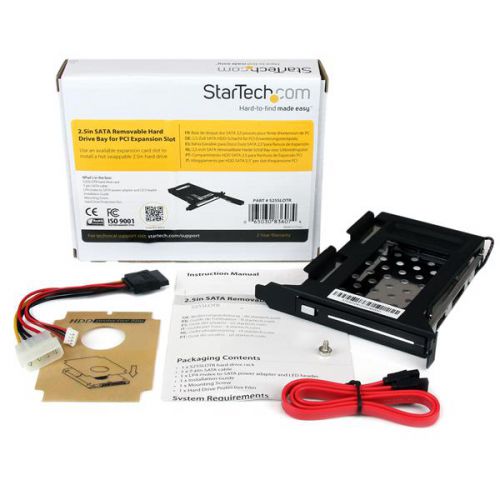StarTech.com 2.5in SATA Removable HDD Bay for PC Slot Hard Disks 8STS25SLOTR