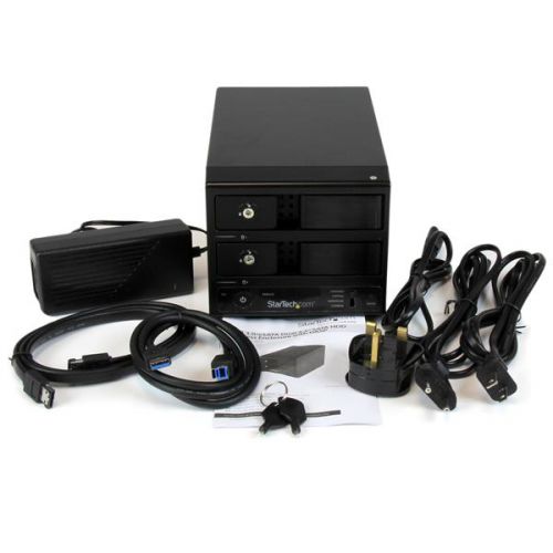 StarTech.com USB3 eSATA DualBay Trayless 3.5 HDD Case Drive Enclosures 8STS352BU33RER