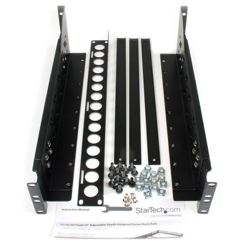 StarTech.com 3U Fixed 19in Depth Universal Rack Rails 8STUNIRAILS3U Buy online at Office 5Star or contact us Tel 01594 810081 for assistance