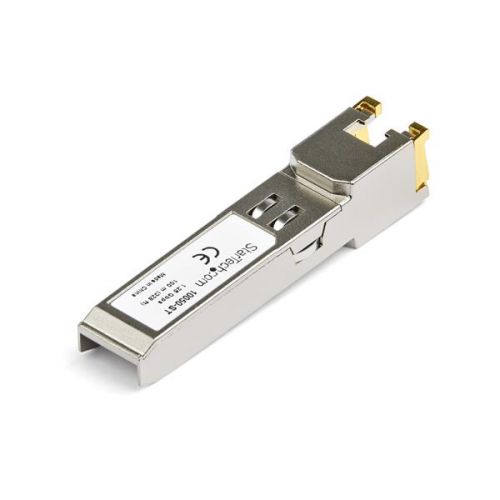 The 10050-ST is an Extreme Networks 10050 compatible copper transceiver module that has been designed, programmed and tested to work with Extreme Networks brand switches and routers. It delivers dependable 1 GbE connectivity over copper cable, for 1000Base-T compliant networks, with a maximum distance of up to 100 m (328 ft).Technical Specifications:Maximum Data Transfer Rate: 1000 Mbps (1 Gbps)Type: CopperConnection Type: RJ-45Maximum Transfer Distance: 100 m (328 ft)MTBF: 510,469,759 hoursPower Consumption: Low power consumptionDigital Diagnostics Monitoring (DDM): NoThis SFP copper module is hot-swappable, making upgrades and replacements seamless by minimizing network disruptions.StarTech.com SFPsAll StarTech.com SFP & SFP+ transceiver modules are backed by a lifetime warranty and free lifetime multilingual technical support. StarTech.com offers a wide variety of SFP modules and direct-attach SFP cables, providing the convenience and reliability you need to ensure dependable network performance.