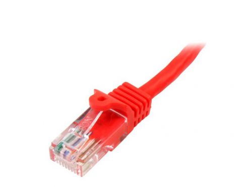 StarTech.com 1m Red Cat5e Snagless RJ45 Patch Cable Network Cables 8ST45PAT1MRD