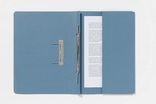 Forever Spring Pocket Transfer File Manilla Foolscap 300gsm Blue (Pack 25)