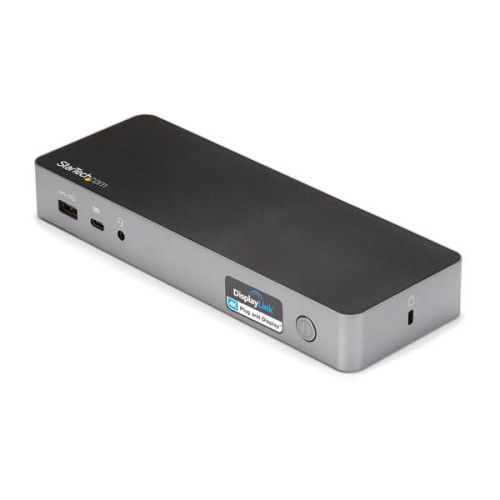 Create a dual-4K 60Hz workstation with this certified universal laptop docking station for USB-C and USB-A laptops. The USB-C dock features 60W Power Delivery 3.0, dual HDMI and/or DisplayPort monitors, fast-charge, and both USB-C and USB-A peripheral ports.The USB-C dock comes with a universal host cable that is designed with an attached USB-C to USB-A adapter to accommodate USB-A laptops. The cable also features an extended length of 1 metre (3.3 ft.) to support a wide variety of workstation setups.This is a dual 4K60Hz video docking station with support for both Ultra HD DisplayPort and/or HDMI monitors that lets you configure your video connections to best suit your needs.This docking station is fully certified to meet top industry standards for USB-IF (USB 3.1 Gen 1, USB Type-C and Power Delivery), VESA DisplayPort and DisplayLink (video connections) certification to guarantee the highest quality, reliability, and compatibility.Using a single cable, the dock powers and charges your laptop as you work with 60W PD for faster charging, using the 135W power adapter.For fast setup right out of the box, the combo cable (USB-C with attached USB-A adapter) lets you connect any laptop. The dock has mounting holes for workstation mounting (bracket not included).Connect your devices with four USB 3.1 ports: 1x USB-C and 3x USB-A. Fast-charge your USB-C or USB-A smartphone. The dock provides a GbE port (PXE Boot support & Wake-on-LAN) and 3.5 mm 4-position headset audio jack. It also includes a security lock slot (K-slot) to protect against theft.For more installation flexibility, you can use StarTech.com mounting brackets (SSPMSUDWM& SSPMSVESA) that are specifically designed for our docks and hubs, to mount your dock to a desk, wall, or other surfaces to give you the customized setup you need.DK30C2DPPDUE is backed by a StarTech.com 3-year warranty and free lifetime technical support.
