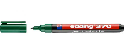 Edding 370 Permanent Marker Bullet Tip 1mm Line Green (Pack 10)