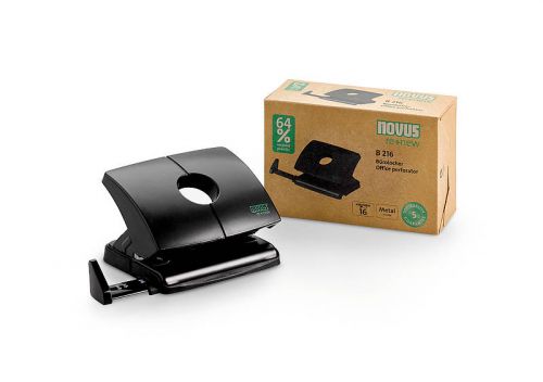 Novus renew B 216 2 Hole Punch Plastic 16 Sheet Black - NOV025-0636 40954PN Buy online at Office 5Star or contact us Tel 01594 810081 for assistance