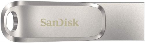 SanDisk Ultra Dual Drive Luxe 128GB USB C USB A Stainless Steel Flash Drive