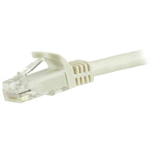 StarTech.com 15m White Gbit Snagless UTP Cat6 Cable Network Cables 8STN6PATC15MWH