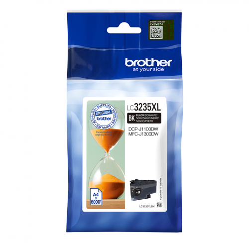 BRLC3235XLBK | The LC3235XLBK is a super high yield black ink cartridge that prints up to 6000 pages. As a genuine, expertly tested and designed Brother product, you can feel confident you’re getting the best possible quality and value from your printouts. 