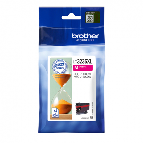 BRLC3235XLM | The LC3235XLM is a super high yield magenta ink cartridge that prints up to 5000 pages. As a genuine, expertly tested and designed Brother product, you can feel confident you’re getting the best possible quality and value from your printouts.