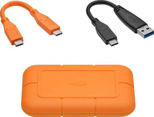 LaCie Rugged 2TB USB C Orange External Solid State Drive LaCie