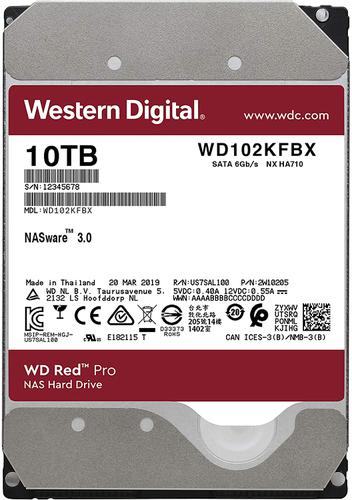 Western Digital 10TB WD Red Pro SATA 3.5in NAS Internal Hard Drive 8WD102KFBX