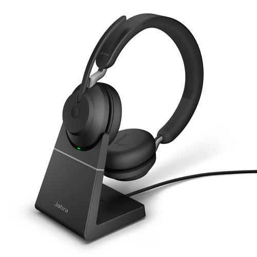 Jabra Evolve2 65 USB-A UC Stereo Headset with Charging Stand