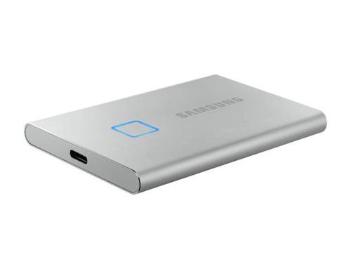 Samsung 500GB T7 Touch USBC Silver NVMe External Solid State Drive Solid State Drives 8SAMUPC500S