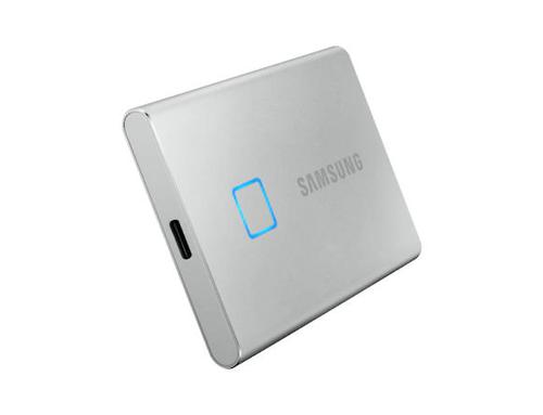 Samsung 500GB T7 Touch USBC Silver NVMe External Solid State Drive