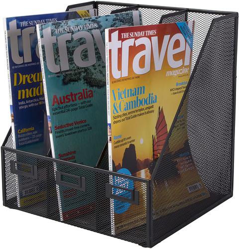 OSCO Wire Mesh Triple Magazine Rack Graphite - MR3 -GTE 81096DT Buy online at Office 5Star or contact us Tel 01594 810081 for assistance