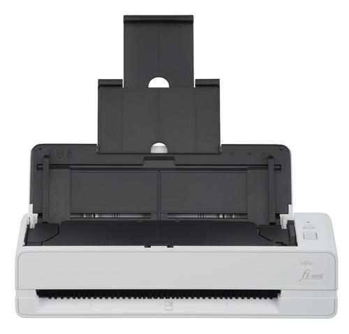 The fi-800R scans A4 portrait documents at comfortable speeds of 40 ppm/80 ipm (200/300 dpi) and makes customer onboarding easy with its compact size and versatile scanning abilities.The fi-800R is the perfect scanner when space is limited. Designed to fit in narrow office spaces, it comes equipped with Dual-Path Mechanism, enabling scanning of a wider variety of documents. Satisfy all your scanning needs, from plastic cards to booklets, with a single device.U-turn Scan using the ADF makes a small footprint even smaller. The stacker extends to provide neatly stacked output documents and returns to its original position once scanning has completed so that users can easily start scanning their next batch.Using Return Scan, scan passports and ID up to 5 mm thick without using a carrier sheet. Simple one sheet scanning also no longer requires the hassle of opening the feeder. Clever operation and fast scanning speeds of a mere 3.5 seconds reduce customer wait times and help provide great customer experiences.Serve customers faster with the fi-800R’s robust feeding functionalities. With Automatic Skew Correction functionality, documents are straightened one sheet at a time for precise paper feeding. Active Separation also adjusts pressure to ensure each sheet is separated and captured without any misfeeds. Confidently scan mixed batches and make customer onboarding more efficient.Empower reception workflows and use information more efficiently with our enhanced PaperStream IP scanner driver and integrated PaperStream Capture software. With the MRZ Recognition function, the Machine Readable Zone on passports are recognized and extracted as metadata for fast client retrieval. Users no longer need to organize documents or check if documents with photo IDs are scanned in face up, since the Front Side Detection function detects photos on ID cards and passports to automatically set pages with photos as the front side.With a few simple setting configurations, Automatic Profile Selection also allows documents to undergo image processing appropriate to each document format. All these functionalities work together to offer a wider variety of batch scanning features and make employees more efficient.The fi-800R comes with Paperstream IP and PaperStream Capture software.* Using 80gm paper