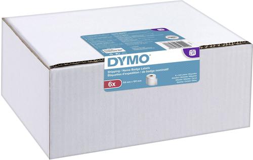 Dymo LabelWriter Shipping Label or Name Badge 54x101mm 220 Labels Per Roll White (Pack 6)
