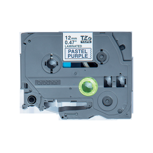 Brother P-Touch TZe Laminated Tape Cassette 12mm x 4m Black On Pastel Purple TZEMQF31