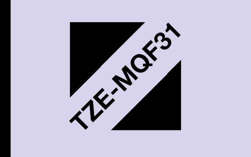 BRTZEMQF31 | Genuine Brother TZe-MQF31 labelling tape is guaranteed to provide you with labels that have real staying power.The black on pastel Purple colour might be a pretty combination, but this TZe-MQF31 labelling tape is tough too. Designed for use either indoors or outdoors, the especially durable, laminated tape has been expertly engineered to withstand extremes of temperature, abrasions, spills and UV rays, ensuring your labels last and last.Compatible with a range of our P-touch printers, your labels are sure to stay put and be legible for longer with TZe-MQF31 tape.Our TZe tape cassettes are quick and easy to install, and come in various label widths, colours and materials, ensuring your machine can be used for all your labelling needs.