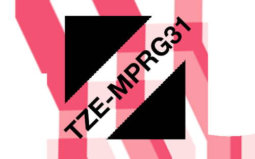 BRTZEMPRG31 | Genuine Brother TZe-MPRG31 labelling tape is guaranteed to provide you with labels that last.The handy Brother TZe-MPRG31 black on red gingham labelling tape can be used to personalise just about anything. Add a touch of fun and creativity to your labels, or a stylish personalised message to your stationary, cards, gifts and craft projects.These self-adhesive laminated labels have been developed to withstand extremes of temperatures, and are resistant to chemicals, abrasion, sunlight and submersion in water, making them suitable for both indoor and outdoor use.TZe tape cassettes are quick and easy to install, and come in various label widths, colours and materials - ensuring your P-touch machine meets all your labelling needs.