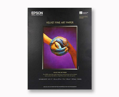 Epson (A3+) Velvet Fine Art Paper 260gsm (1 x Pack of 20 Sheets) C13S041637