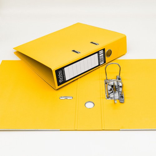 Pukka Brights Lever Arch File Laminated Paper on Board A4 70mm Spine Width Yellow (Pack 10) - BR-7763