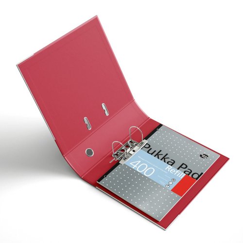 Pukka Brights Lever Arch File Laminated Paper on Board A4 70mm Spine Width Red (Pack 10) - BR-7758