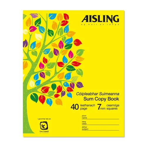 Aisling Copybook Sum 7mm 40Pg Pk10