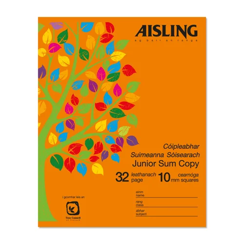 Aisling Copybook Sum 10mm 32Pg Pk10