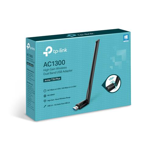 TP-Link AC1300 High Gain Dual Band USB Adapter 8TPARCHERT3UPLUS Buy online at Office 5Star or contact us Tel 01594 810081 for assistance