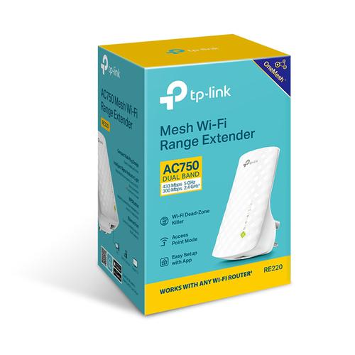 TP-Link AC750 WiFi Range Extender 8TPRE220 Buy online at Office 5Star or contact us Tel 01594 810081 for assistance
