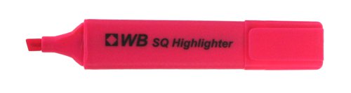 ValueX Flat Barrel Highlighter Pen Chisel Tip 1-5mm Line Pink (Pack 10) - 844008