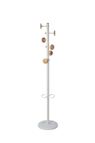 Alba Music Coat Stand 6 Pegs Wood and White - PMMUSIC BC Alba