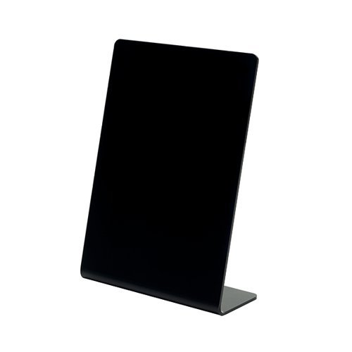 Deflecto A6 Portrait Slanted Countertop Chalkboard Black - SSPA614-2