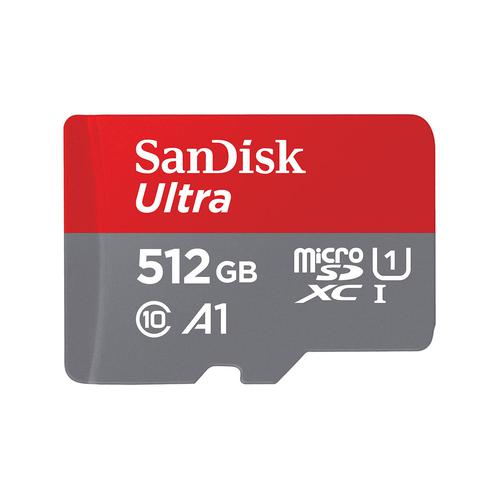 SanDisk Ultra 512GB MicroSDXC Class 10 Memory Card and Adapter