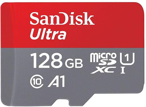 SanDisk Ultra 128GB Class 10 100Mbs MicroSDXC Memory Card and Adapter Flash Memory Cards 8SDSQUNR128G